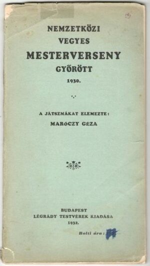 Nemzetközi vegyes mesterverseny Győrött 1930