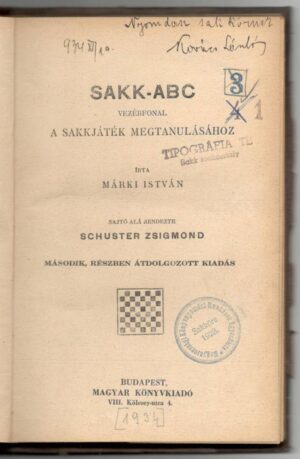 Sakk-abc - Vezérfonal a sakkjáték megtanulásához.