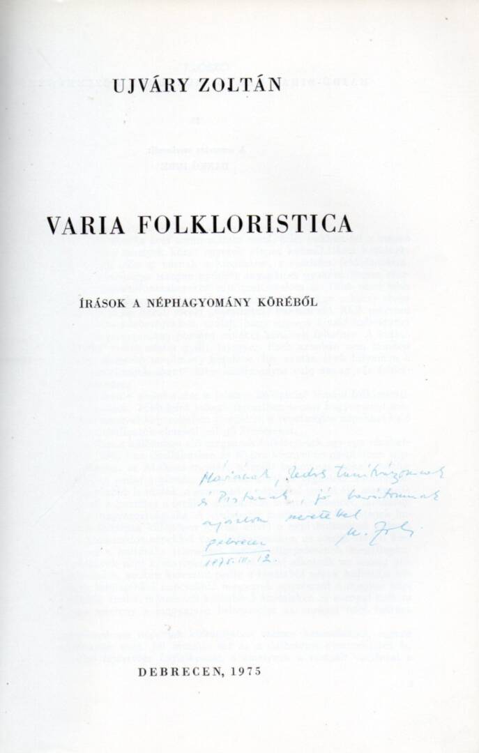 Varia folkloristica - Írások a néphagyomány köréből - Image 2