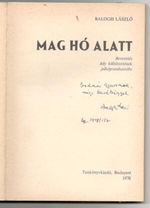 Mag hó alatt - Bevezetés Ady költészetének jelképrendszerébe.