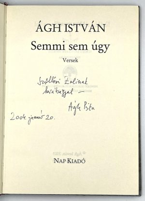 Semmi sem úgy – Versek.