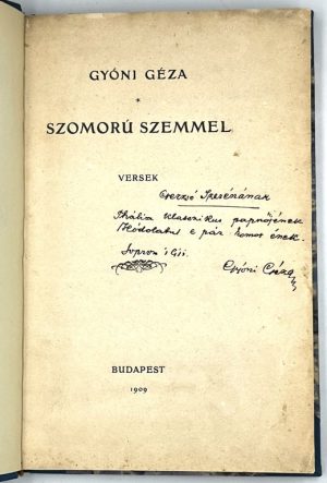 Szomorú szemmel – Versek.