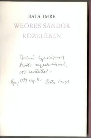 Weöres Sándor közelében